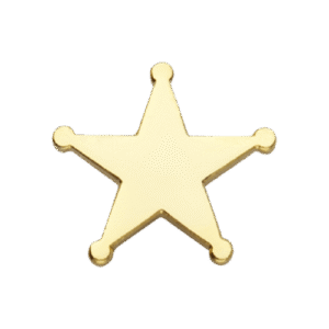 E1088 Gold ‘Sheriff Star’ enamel badge