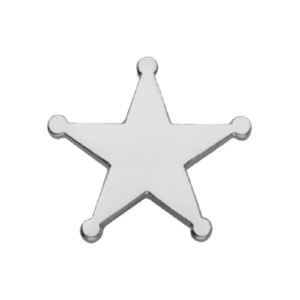 E1089 Silver ‘Sheriff Star’ enamel badge