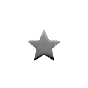 E1149 Tiny Platinum Star enamel badge (pack of 5)