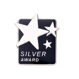 E1219 SILVER AWARD badge (pack of 5)