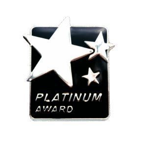 E1357 PLATINUM AWARD badge (Pack of 5)