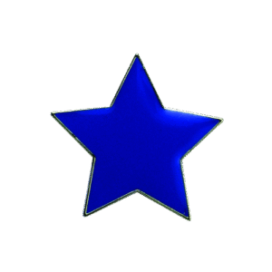 E37 Blue Star  badge (pack of 5)