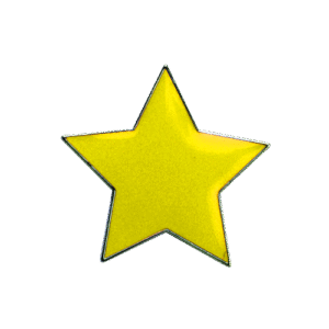 E39 Yellow Star  badge (pack of 5)