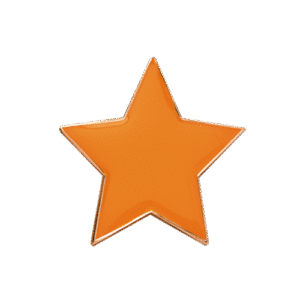 E401 Orange Star  badge (pack of 5)