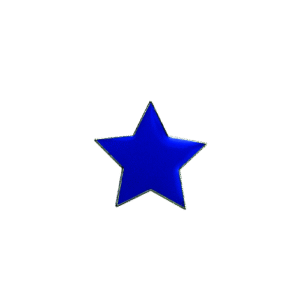 E750 Tiny Blue Star enamel badge (pack of 5)