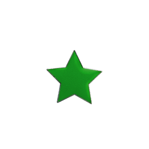 E753 Tiny Green Star enamel badge (pack of 5)
